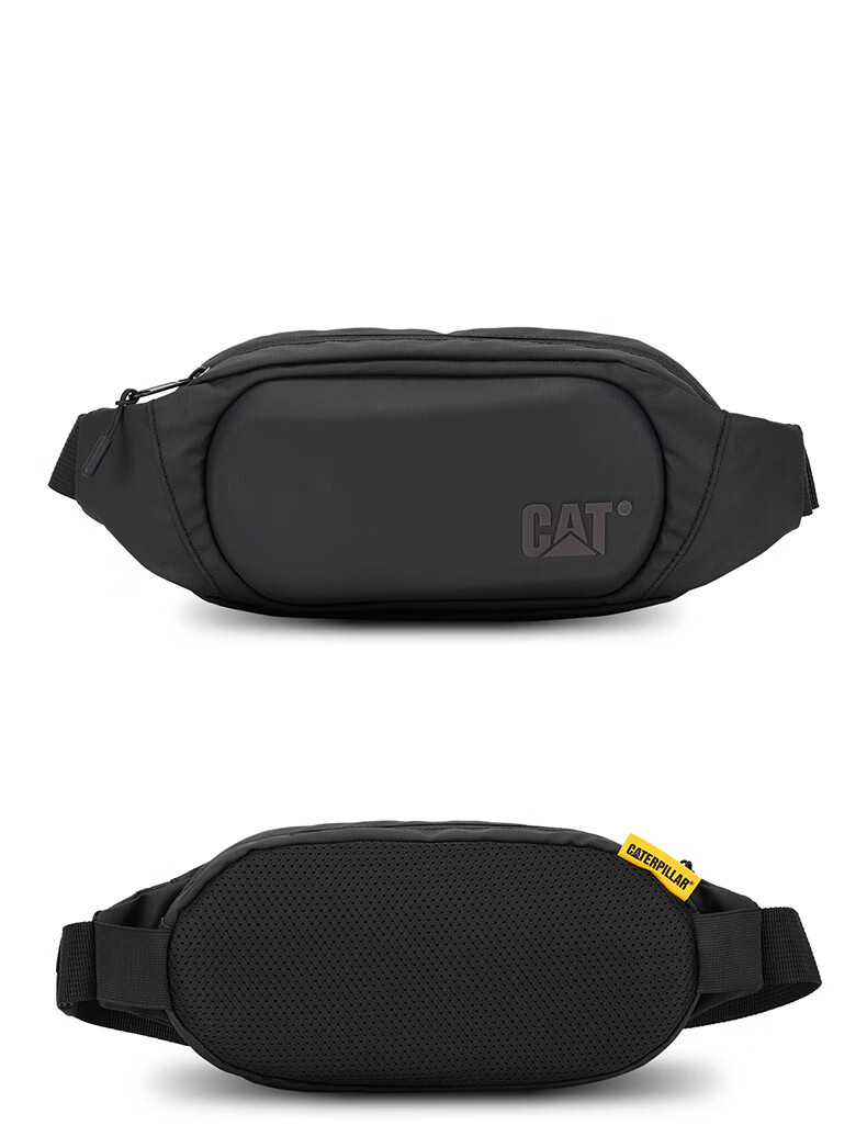 CAT Waist Bag, Chest Bag, Trendy Shoulder Crossbody Phone Bag, Hard Shell 3D Bag for Students, Birthday Gift for Men And Women, Black And Yellow, 84267 14