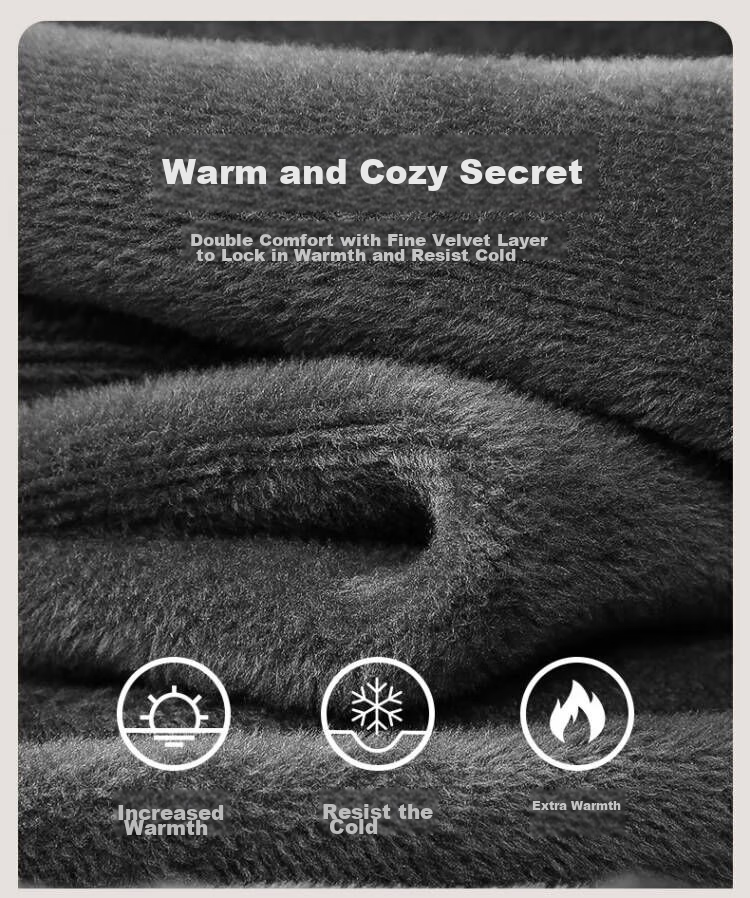 SEPTWOLVES [Double Warm] Thermal Underwear for Men, Fleece-Lined Thick Autumn And Winter Base Layer, Round Neck Inner Wear Set for Me 6