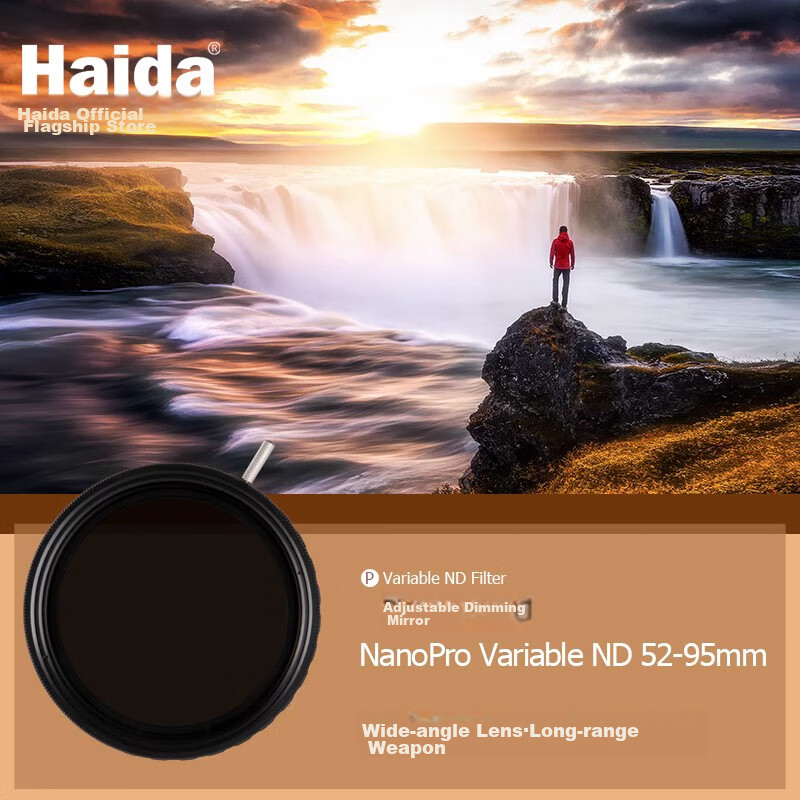 Нейтрально-серый фильтр Haida NanoPro VND 72 мм, регулируемый ND4-11, для беззеркальных и зеркальных камер