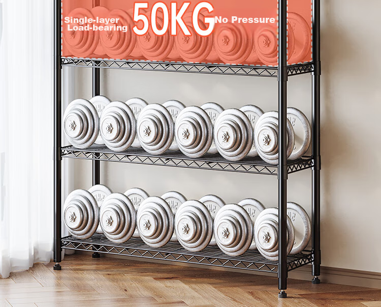 QIAONAMEI Kitchen Storage Rack, Floor-Standing Storage Shelf, Multi-Layer Shelving Unit, Household Organizer Rack, Living Room Storage Shelf, 60CM2392 4