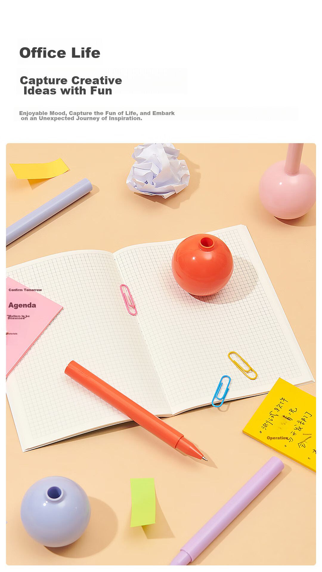 KACO Non-Slip Gel Pen, Stylish Design, 0.5mm Bullet Tip, Black Ink, Signature Pen, Lollipop-Shaped Pen, Don't Forget The Grass Color 8