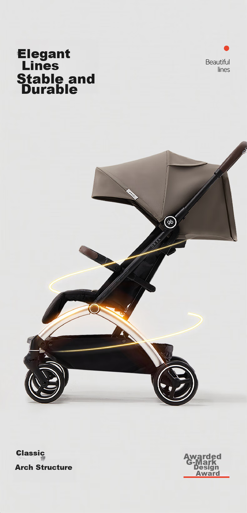 Gb Stroller, Can Sit And Lie Down, Pocket Car, Baby Walking Aid, Lightweight Foldable, Shock-Absorbing, Comfortable, Baby Stroller D850 5