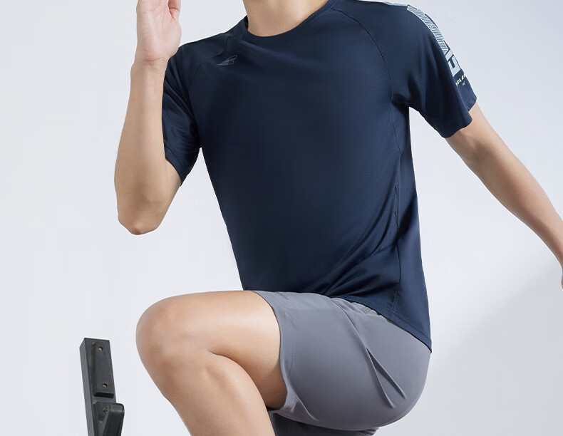361° Men's Short-Sleeve T-Shirt, Summer Quick-Dry, Loose-Fitting, Athletic, Running, Fitness, Casual Top, Half-Sleeve, 652524101-6 2