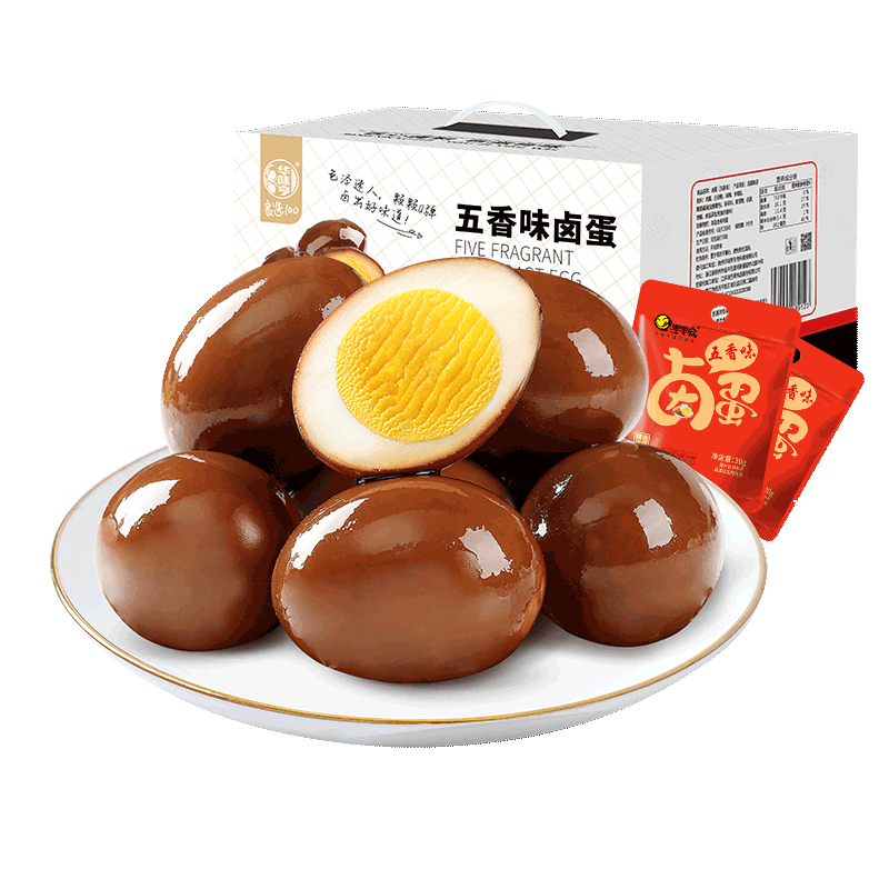 华味亨五香味卤蛋360g 12枚/盒休闲零食泡面搭档卤味卤鸡蛋早餐量贩装