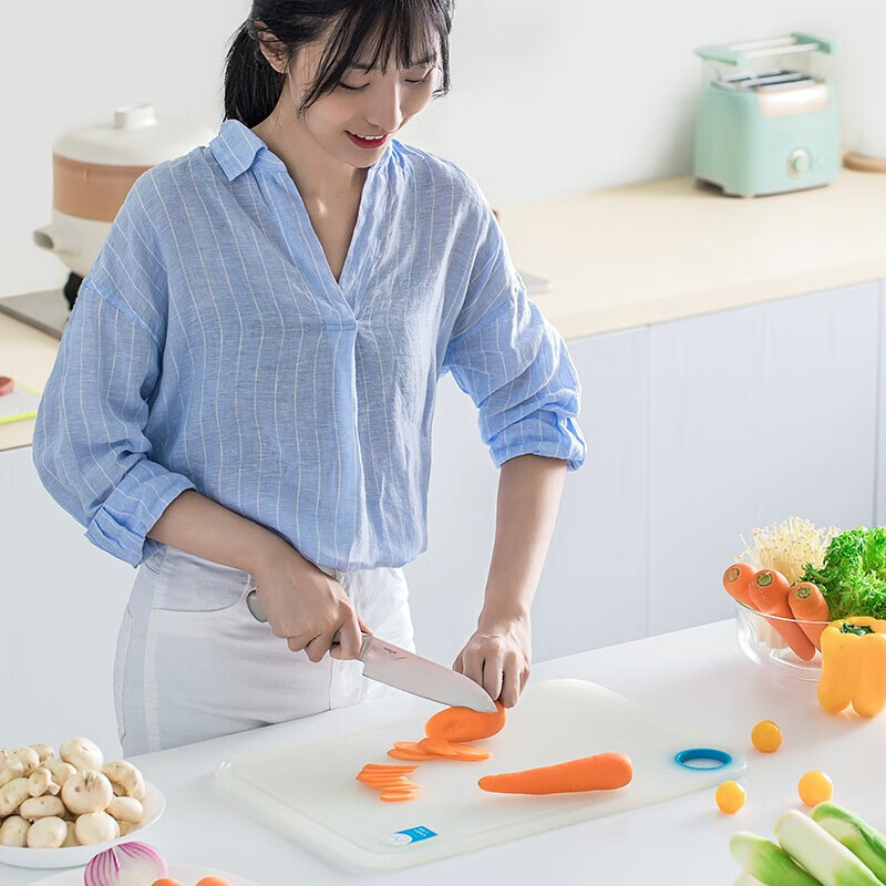 CHAHUA Double-Sided Ag+ Silver Ion Antibacterial Cutting Board, Chopping Board, Meat Chopping Board, Large Fruit Cutting Board