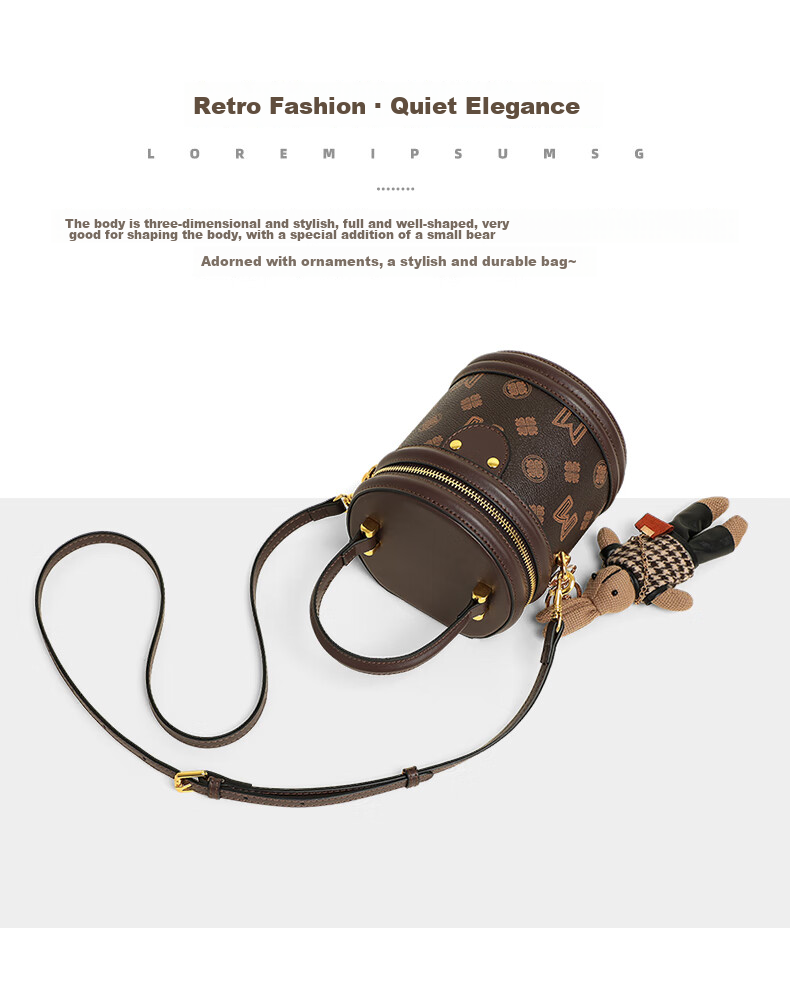Aiqinghai Handbag, Women's Bag, Bucket Bag, Cylinder Bag, Crossbody Bag, Brand Shoulder Bag, Birthday And Mother's Day Gift, Practical Present for Mom 8