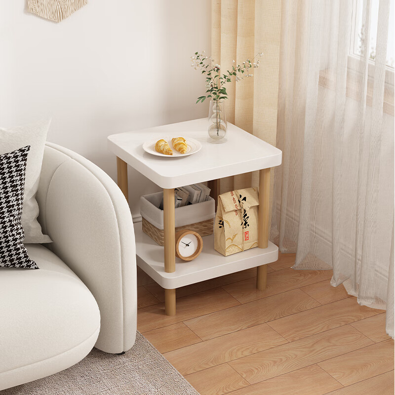 FENJIEXIAN Side Table, Coffee Table, Sofa Side Cabinet, Storage Rack, Thickened Tea Table, Small Double-Layer Storage Table, Simple Tea And Water Table