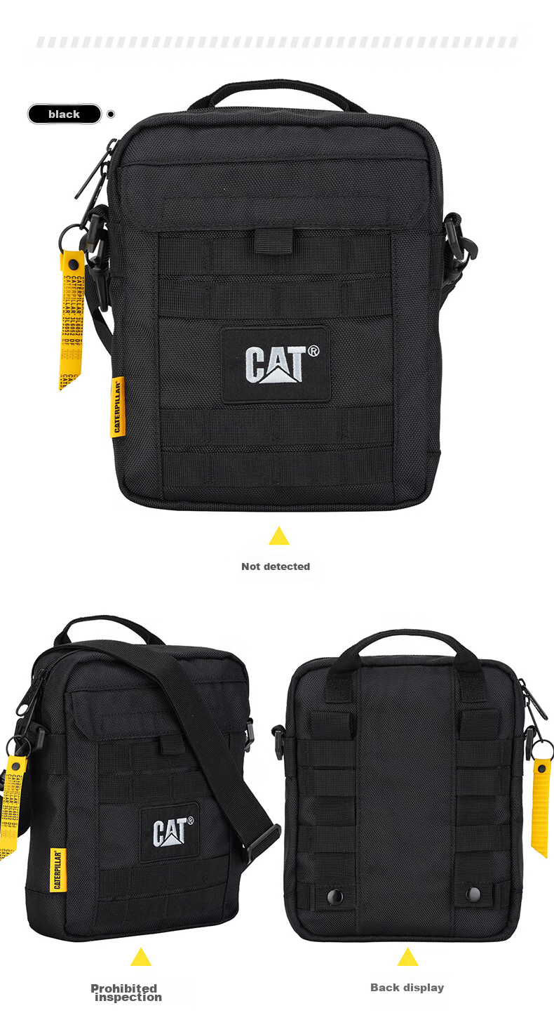 CAT Shoulder Bag, Crossbody Bag, 11-Inch IPad Bag, Journalist Bag, Outdoor Tactical MOLLE Expansion Side Bag, Blue 84036 11