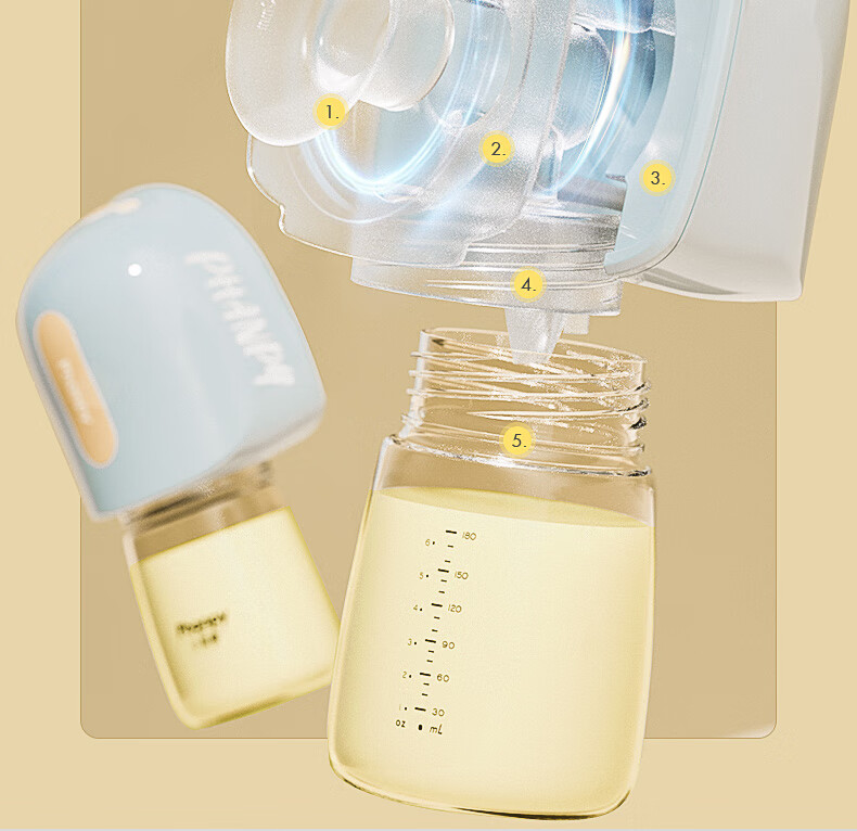 Xiaoyaxiang Hands-Free Breast Pump, Electric Portable All-In Automatic Micro-Vibration Single-Side Milk Extractor (Yiyue Smart Model) 7