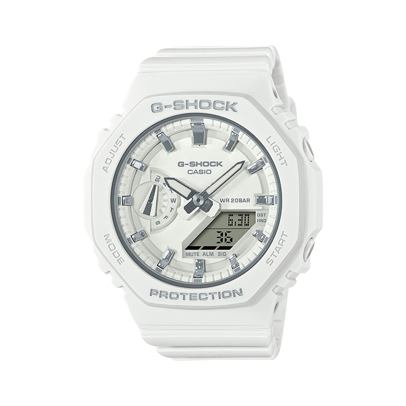 Casio Women's G-SHOCK Watch, Simple White Sports Digital Watch, Japanese/Korean Style, Gift for Girlfriend, GMA-S2100