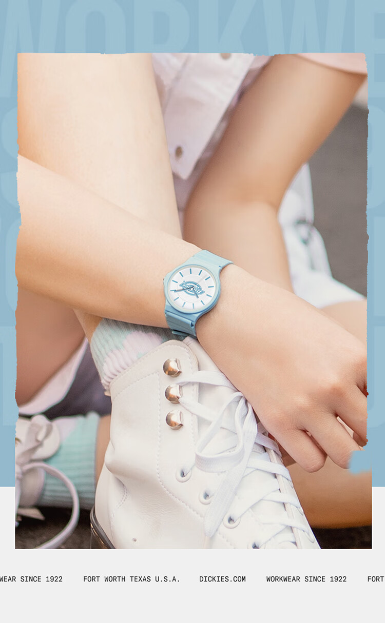 Dickies Student Mechanical Analog Silent Sports Watch for Teenagers and Children Model 538 Beige 11
