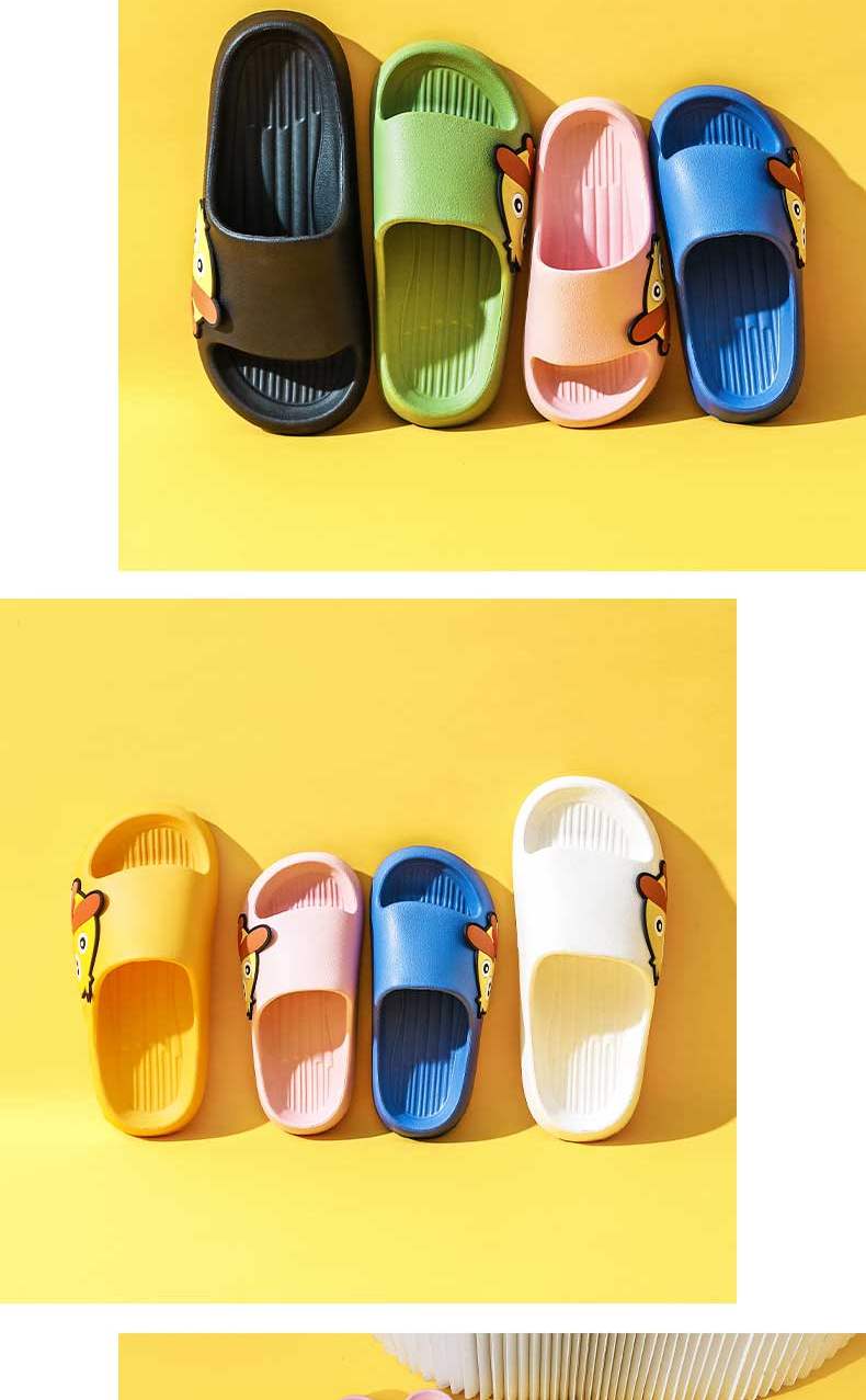 Huameijianbu Cartoon INS Style Squishy Parent-Child Indoor And Outdoor Bathroom Sandals HM3311 Black Size 40-41 14