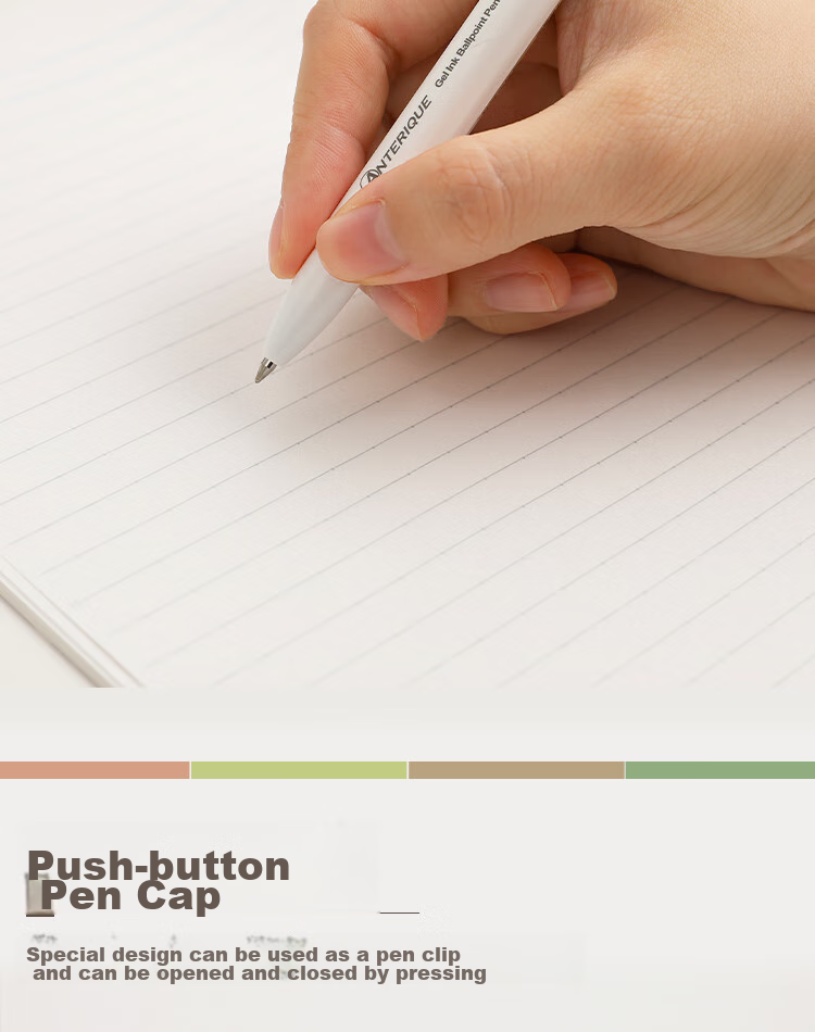 KOKUYO Anterique Collaboration Retractable Gel Pen Office Signing Pen 0.5mm Black Ink Light Brown Barrel 1 Piece WSG-PR3035LS 5