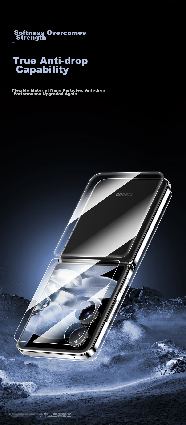 BIAZE [Nano Full Screen] Hydrogel Film for Xiaomi MIX Flip2, Mixflip Full Adhesive Soft Screen Protector [Inner And Outer Screens Three-Piece Set], HD Non-Tempered JM242 5