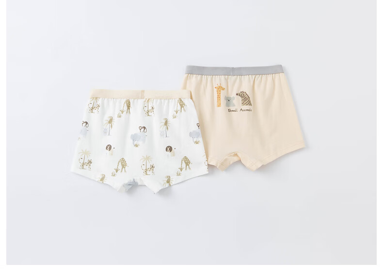 DAVE & BELLA [Two-Pack] Boys' Elastic Boxer Briefs 2024 Children's Boxer Shorts Baby Underwear 23