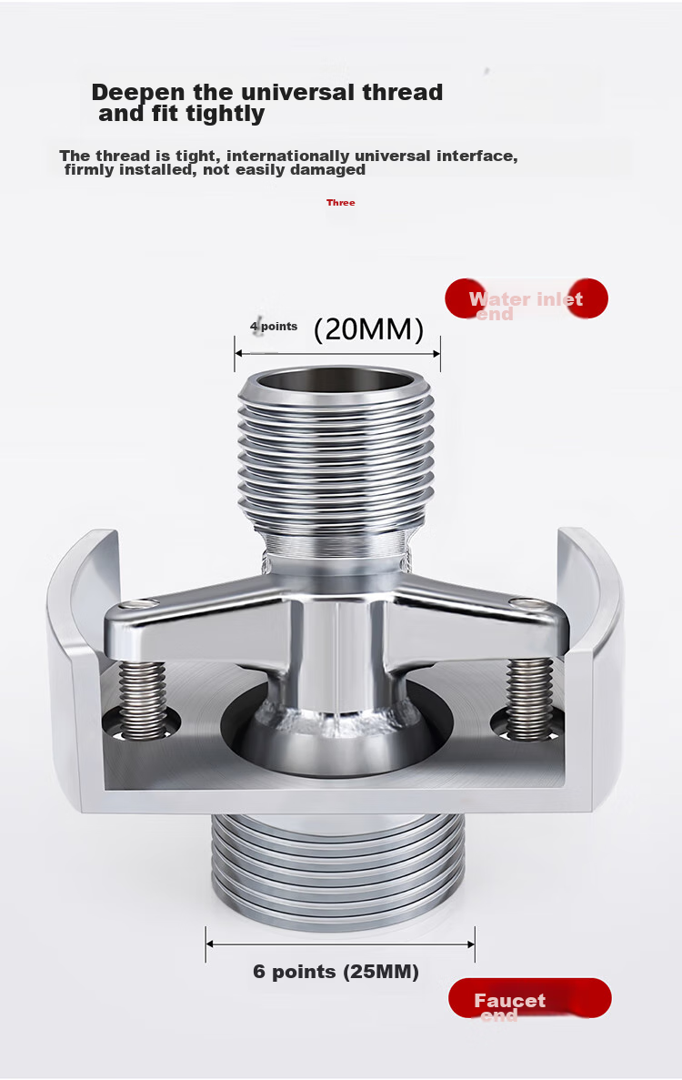 Larsd Shower Head Universal Elbow Full Copper Connector Mixing Valve Reducer Eccentric Angle Adjustable Coupling, 1 Piece Set T51 6