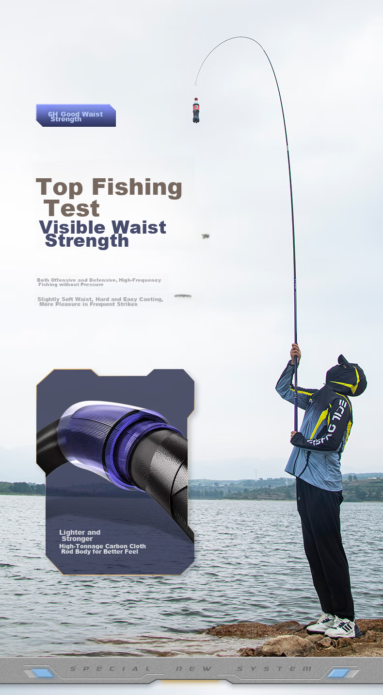 Grsaed Thunder 5.4m Fishing Rod, Handheld, 19 Sections, 6H Lightweight, for Black Pit And Platform Fishing, Versatile Carp And Crucian Carp Rod, Fishing Pole, Fishing Tackle 13