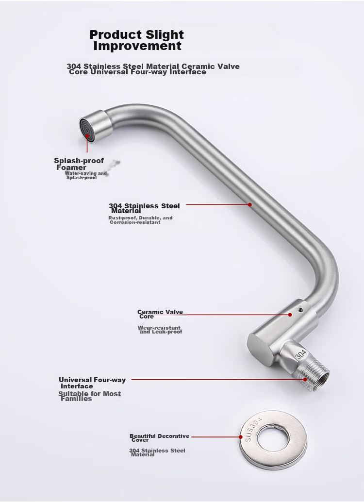 CVBAB In-wall Single Cold Rotatable Kitchen and Balcony Faucet for Vegetable Washing Sink CV2175 11
