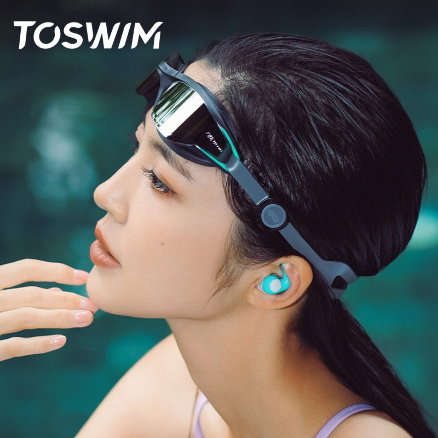 Очки для плавания TOSWIM с широкой оправой, водонепроницаемые, антизапотевающие, с высокой четкостью, версия Wuzhao Island с покрытием
