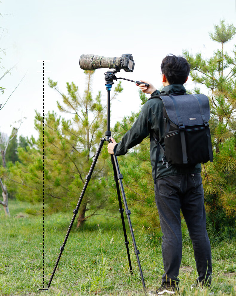 Benro A1883FS2N DSLR Video Tripod, Professional Camera Hydraulic Handle, Pan-Tilt Head, Adjustable Level Ball Bowl, Monopod And Tripod Set 15