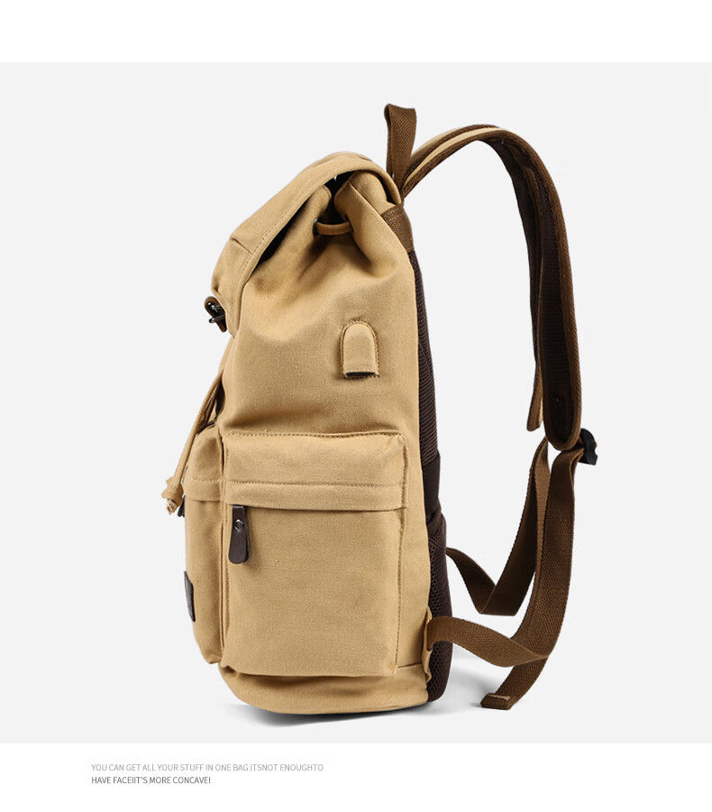 Viney Canvas Backpack for Men And Women, Travel Bag, School Bag, Large Capacity Laptop Bag for College Students, High School And Middle School Students, Hiking Bag, Luggage Bag, Fashionable Casual Business Trip Outdoor Travel Backpack 3
