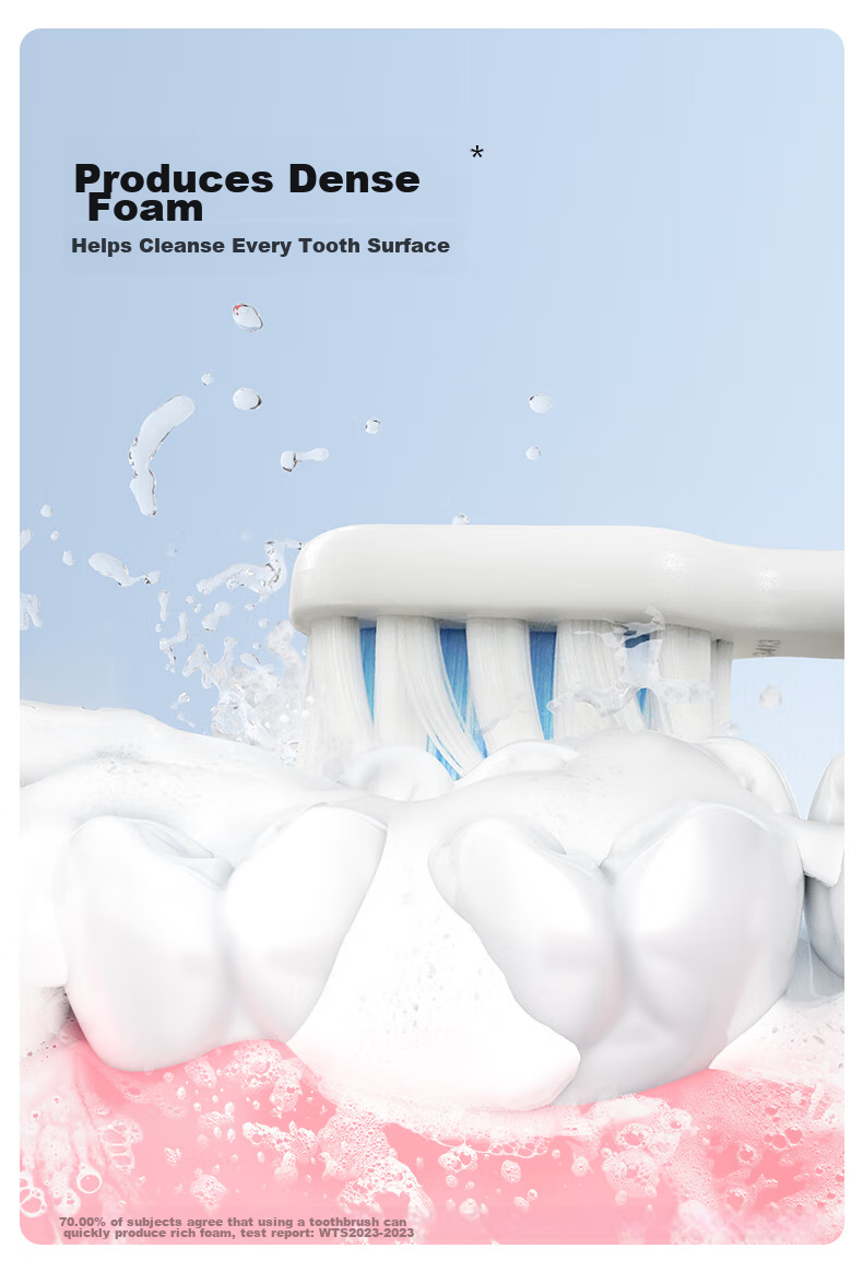 Panasonic [Mid-Autumn Festival Gift] Electric Toothbrush Foam Brush Stain Removal Gum Protection Dual-Effect Smooth Screen Unlock Control Battery Long-Lasting Practical Birthday Gift for Men And Women DC20 Blue 3
