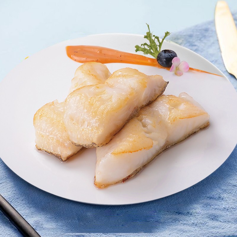 蓝雪冷冻海鲜黄金组合150g宝宝儿童装银鳕北极鳕三文鱼去刺海鲜水产