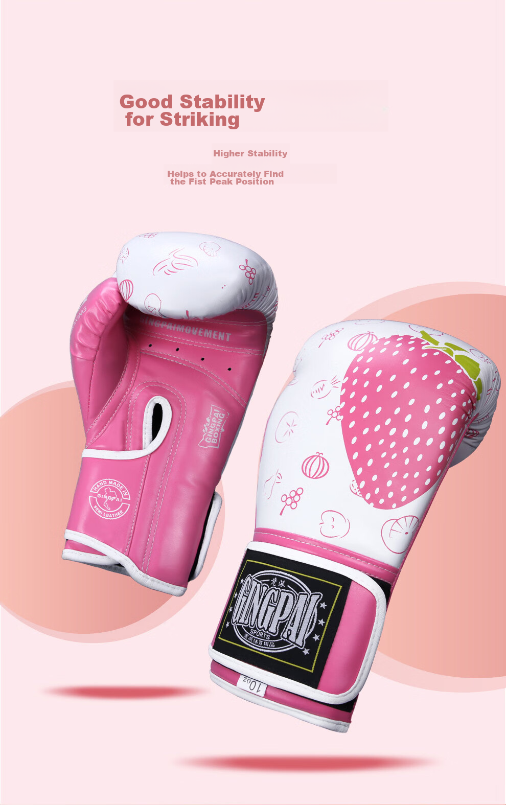 Jingpai Boxing Gloves for Children And Adults, Women's Punching Gloves for Fighting, Muay Thai, Sanda Training, Professional Combat, Punching Bag, 8OZ 6