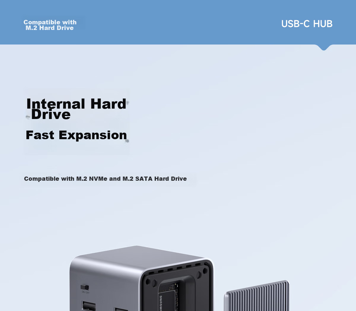 Hagibis Desktop Expansion Dock, Type-C Hub, USB Multi-Port Adapter, HDMI Multi-Screen Vertical HUB, Hard Drive Enclosure, Thunderbolt 5/4 Compatible with Apple Mac Laptops 11