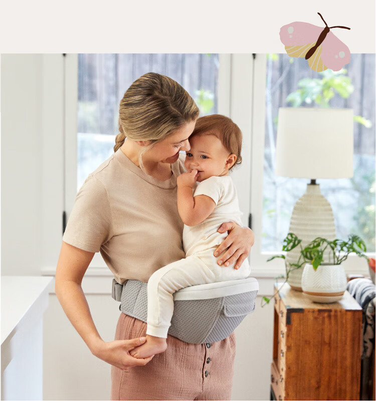 ERGObaby American Ergonomic Baby Carrier, Alta All-Stage Labor-Saving Ventilated And Breathable, 6 Carrying Methods, Baby Seat in Gray 4