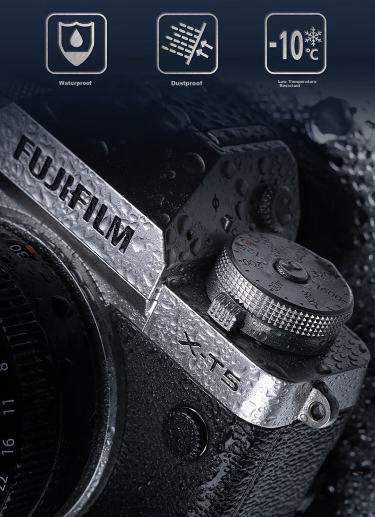 FUJIFILM X-T5/XT5 Mirrorless Camera Body Only, 40.2 Megapixels, 7-Stop Five-Axis Image Stabilization, 6K30P Video, Classic Mechanical Dial, Silver 35