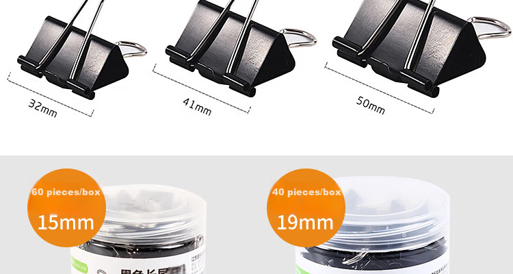 DiLe Premium Series, 24 Pieces, 41mm Colorful Long Tail Clips, Metal Bill Clips, Binder Clips, Office Stationery, Large Size 2644 28
