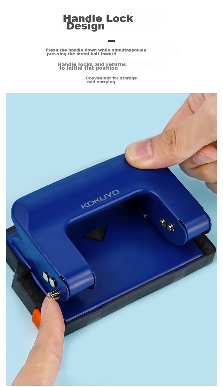 KOKUYO Imported Two-Hole Punch, Document Binding Hole Puncher (With Ruler), 6mm Hole Diameter, White, 1 Piece, PN-G17W3C Digital All-Net Low Price, Smooth-Punching Loose-Leaf Office Use 3
