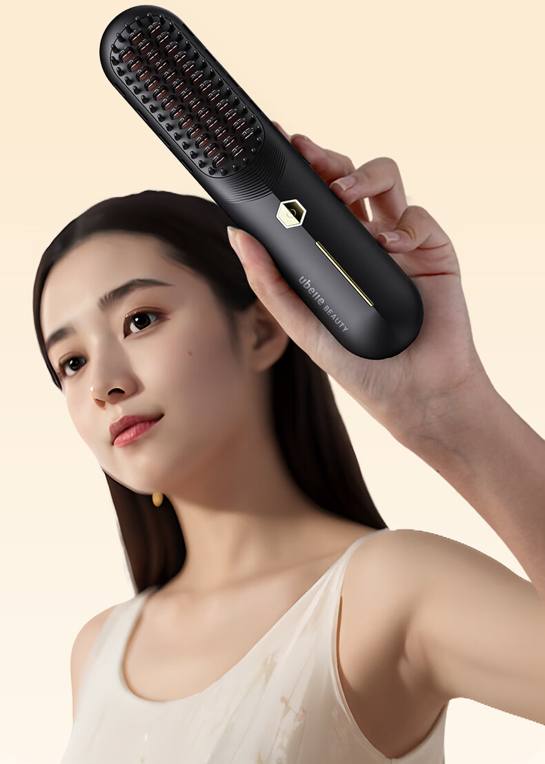 UBelle [Mid-Autumn Festival Gift] Wireless Straightening Brush, 200 Million Negative Ions Hair Care, Portable Dual-Use Straightener And Comb, Smooth High Crown, Birthday Gift for Girlfriend 5