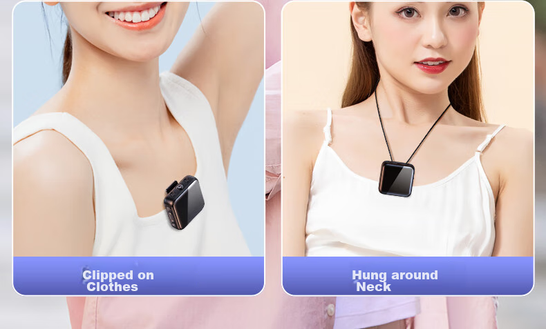 Haomuren Wireless Microphone Clip-On Mic, Dual-Channel Audio Recorder, TikTok Live Streaming Sound Card, Live Recording Equipment, Singing Noise Reduction Video Interview Microphone for Mobile Phone Camera And Computer 9