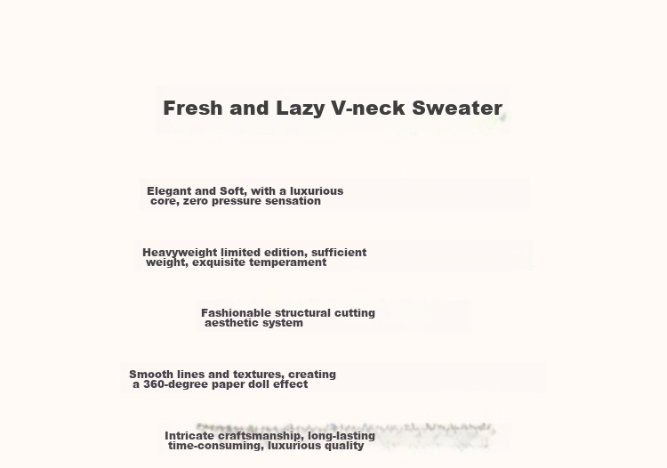 Dme [Containing Wool] Spring And Autumn French-Style V-Neck Sweater with Lantern Sleeves, Slimming And Versatile Knitted Top for Wome 2