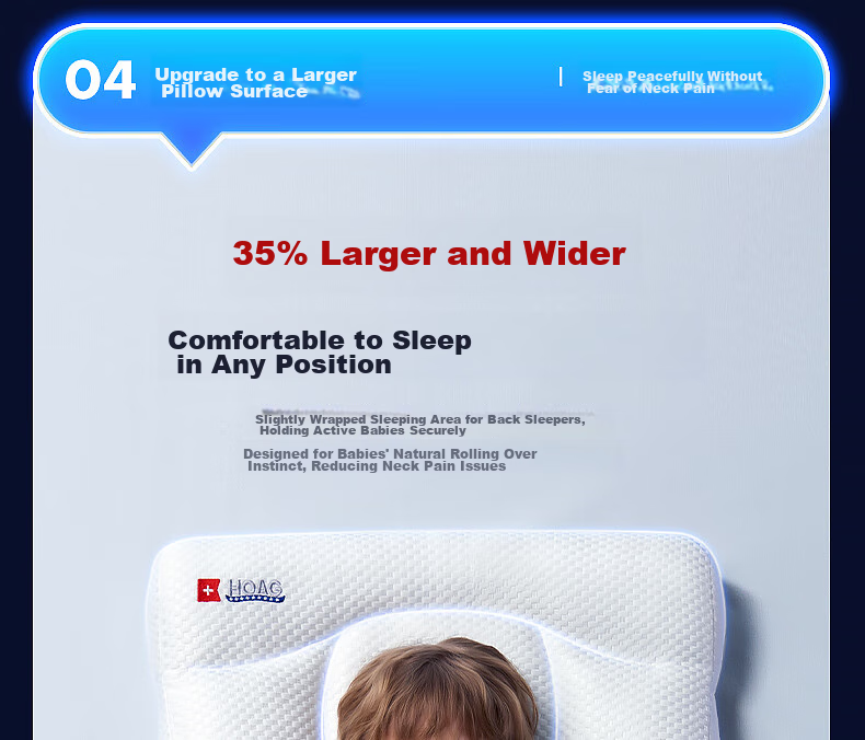 Hoag Children's Pillow for 6 Months to 3 Years Old, Baby Neck Support Pillow, Newly Designed H1 Stage 25