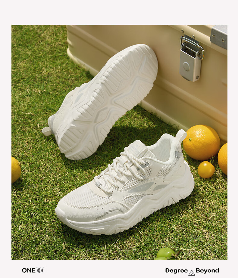 361° Women's Sports Shoes, Spring And Summer Mesh Thick-Soled Heightening Casual Commuter Dad Running Shoes for Women, 682426763F-1 31