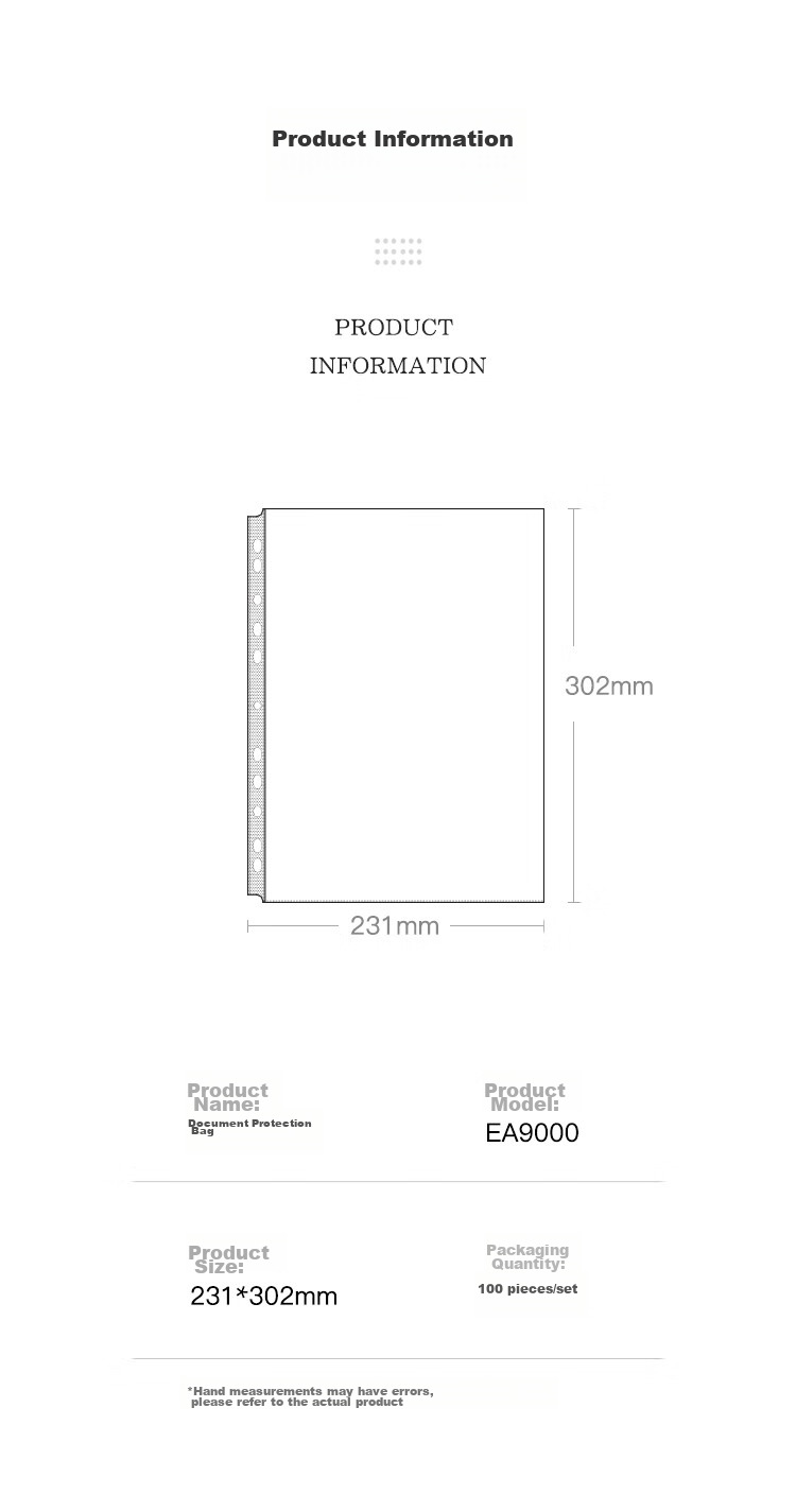 COMIX 11-Hole Document Folder, Anti-Glare File Protector, Refill Pockets, Pack of 20, White, Office Supplies EH303A/EA9020 8