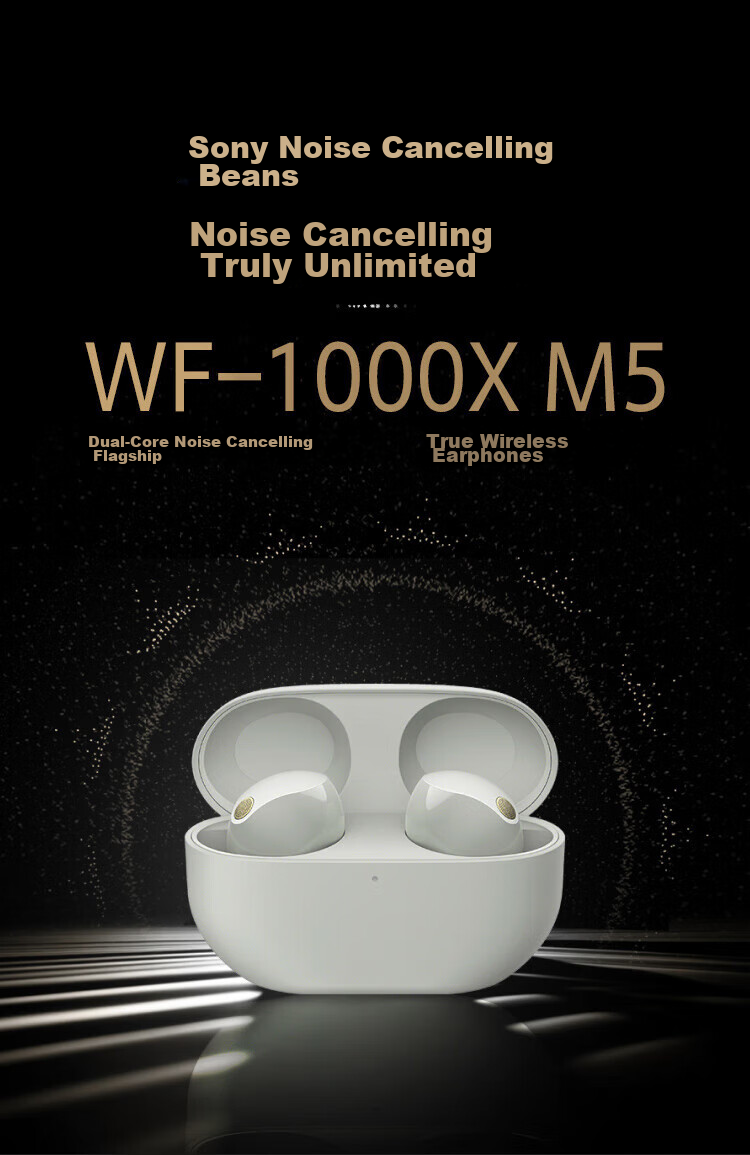 SONY WF-1000XM5 True Wireless Bluetooth Noise-Cancelling Earbuds, New Generation Noise-Cancelling Earbuds, Intelligent AI, Bluetooth 5.3, Platinum Silver, Double 11 Shopping Recommendatio 1