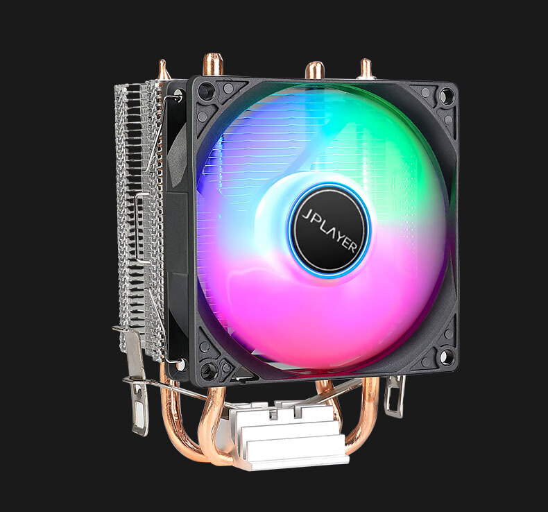 JPLAYER Ziyi Collaboration Edition 4 Copper Tube CPU Cooler, Black ARGB Lighting Synchronization, Intelligent Temperature Control (Supports All Platforms, Includes Thermal Paste, 170W Power Dissipation) JPS-509 9