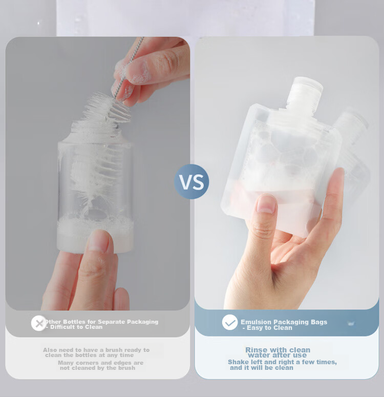 Meifuyu Portable Travel Cosmetic Disposable Dispensing Bags (Set of 6), Business Trip Liquid Storage And Dispensing Bottles MF8563 12