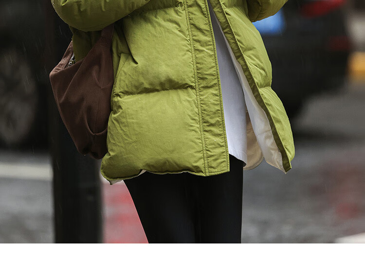 Dme [Avocado Good Mood] Winter Lightweight Stand Collar Warm 90% Duck Down Filling Versatile Women's down Jacket 17