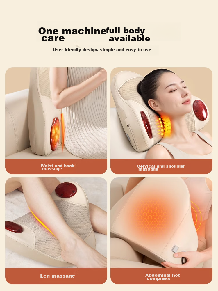 Panapopo Cervical Massager, Shoulder And Neck Kneading Device, Full-Body Massage Pillow with Heat Therapy, Back Support Cushion for Lumbar Muscle Strain, Practical Birthday Gift for Elders And Me 4