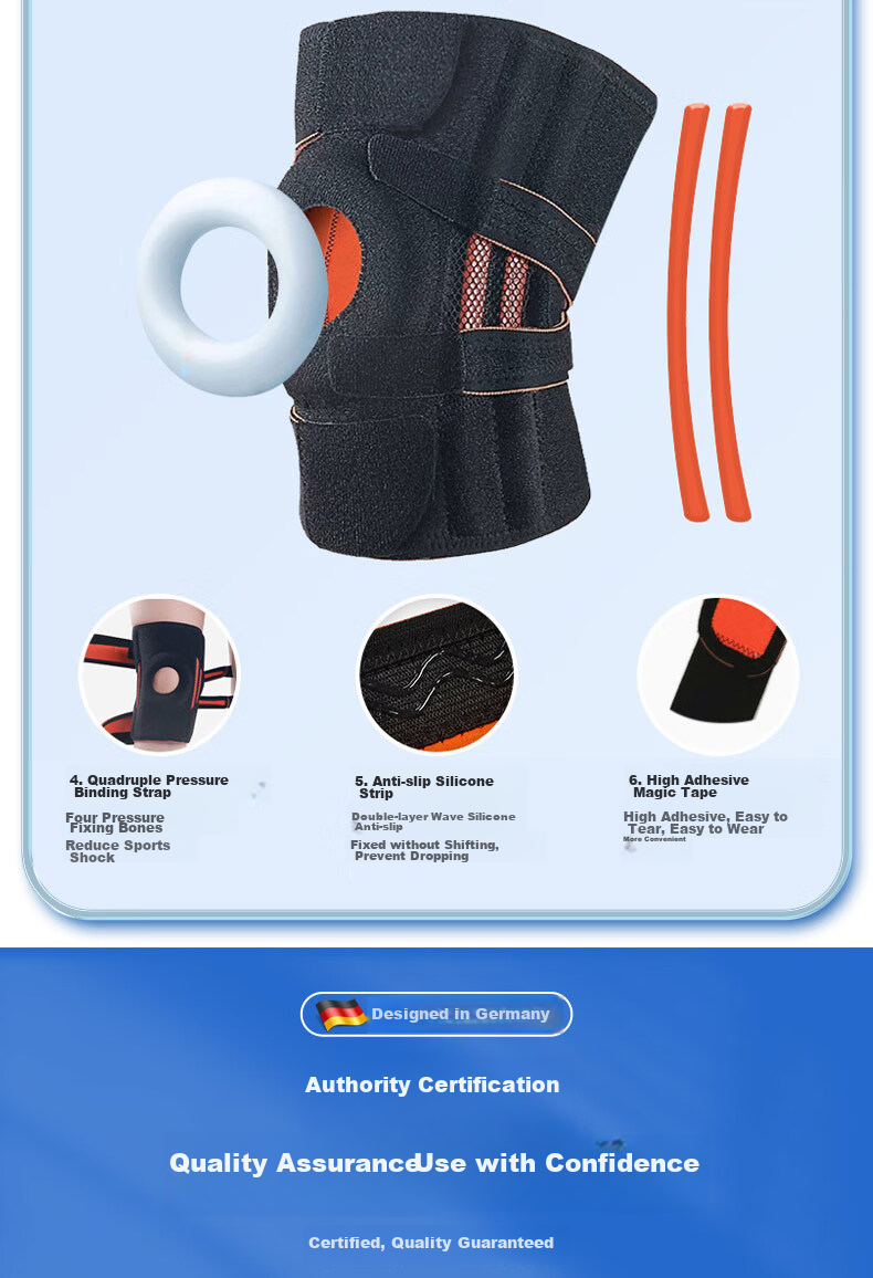 Bamaier [German Professional Children's Sports Knee Pads] Basketball Running Hiking Protective Joint Knee Meniscus Protectio 5