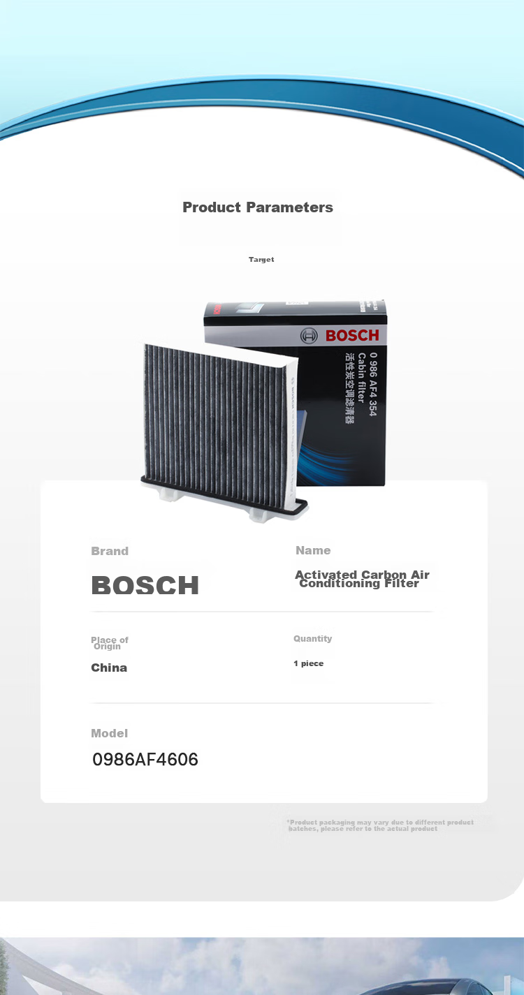 BOSCH Automotive Air Conditioning Filter Element 4606, Compatible with Peugeot 4008/5008/Citroen Tianyi PHEV 10