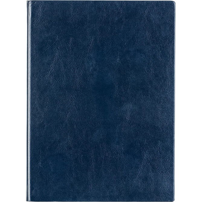 Deli A4/160 Sheets Business Notebook, Leather Cover Office Meeting Diary, Blue 3306
