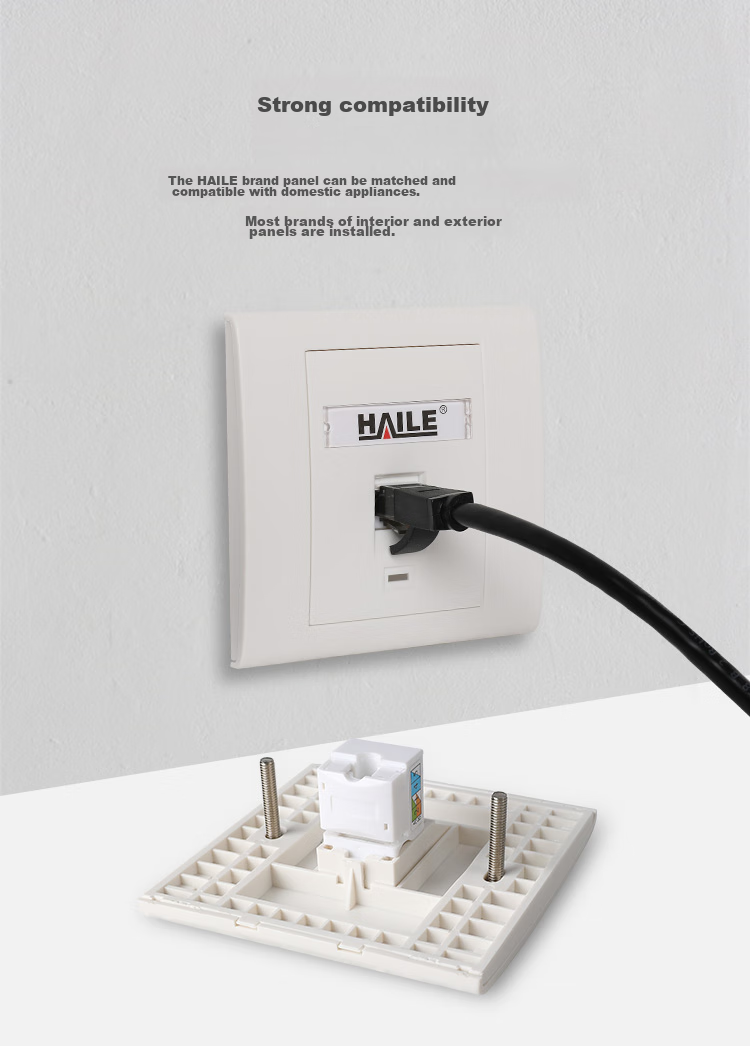HAILE Network Module, Category 6 Ethernet Cable, 6U Gold-Plated, Engineering Grade CAT6, Rack-Mounted Panel Module HT-6L 7