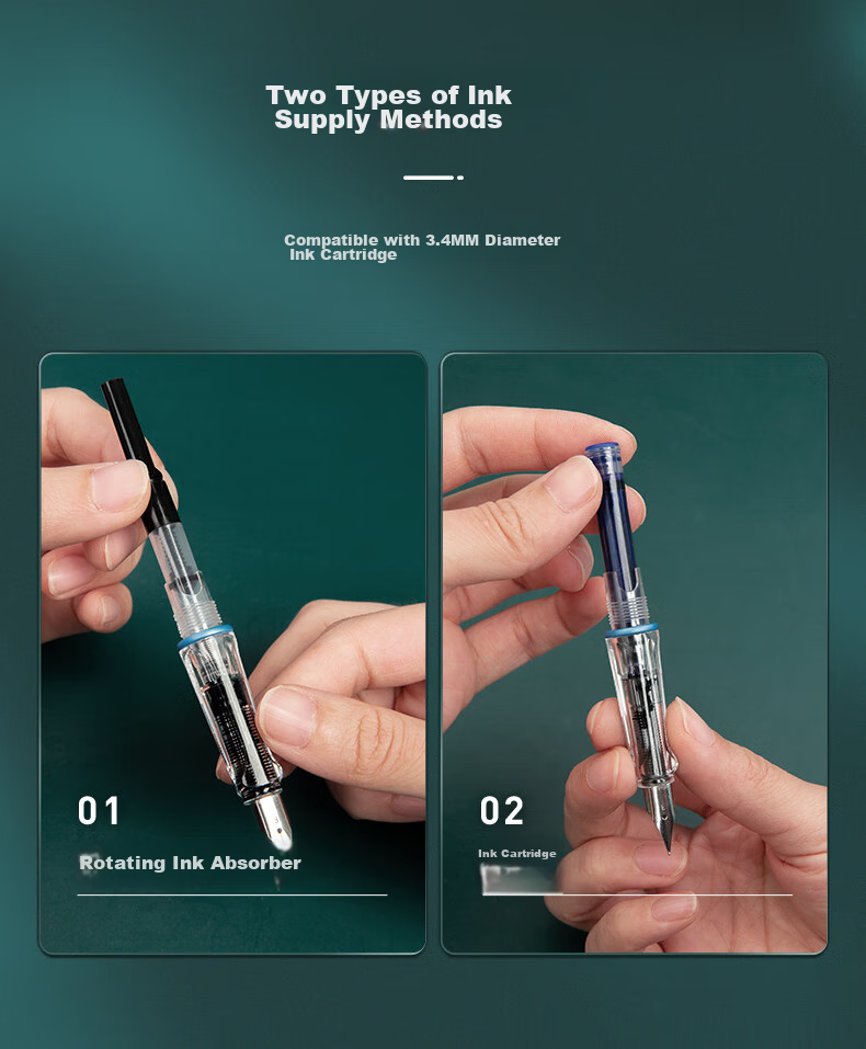 M&G Stationery, Elementary School Fountain Pen, Fine Nib for Male And Female Beginners, Back-To Handwriting Practice, Third Grade Posture Correction F Nib Signature Pen, Single Pen in Pearl Gray without Ink Cartridge AFPY522517 8