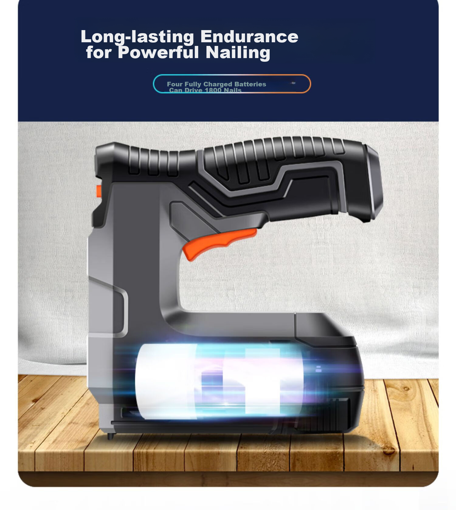 GREENER Electric Nail Gun, Woodworking Nails, Shooting Machine, Wireless Lithium Battery Rechargeable Dual-Use Household Straight Nails, U-Shaped And Door-Type Nails 9